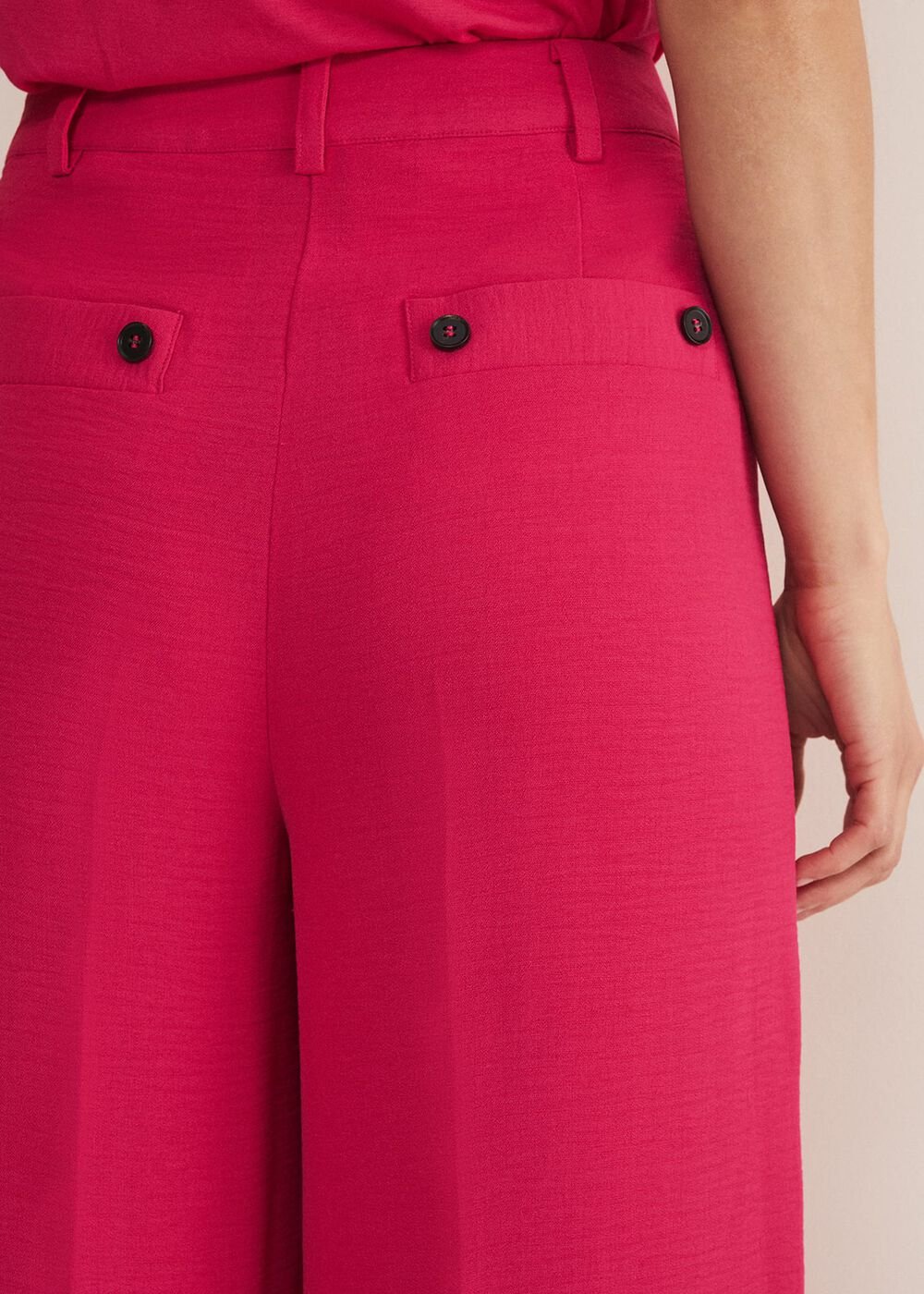 Opal Wide Leg Trousers - Raspberry