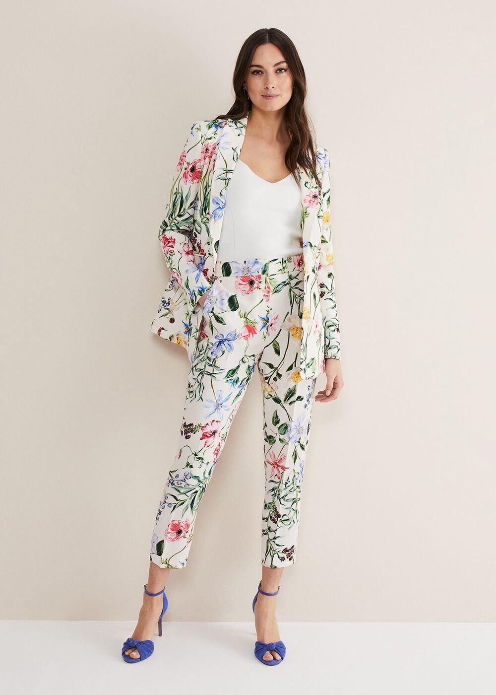Ulrica Floral Cigarette Trousers - Multi-Coloured
