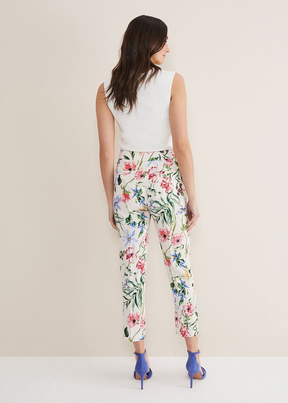 Ulrica Floral Cigarette Trousers - Multi-Coloured