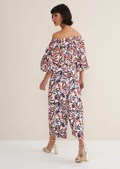 Lois Leaf Print Culottes - Multi-Coloured