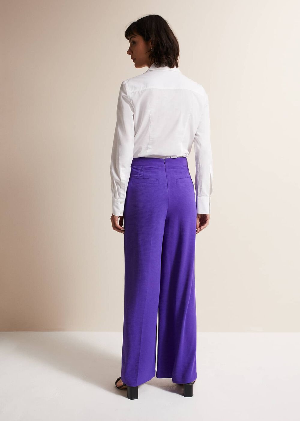 Azylnn Purple Wide Leg Trousers - Purple