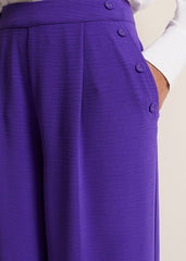 Azylnn Purple Wide Leg Trousers - Purple