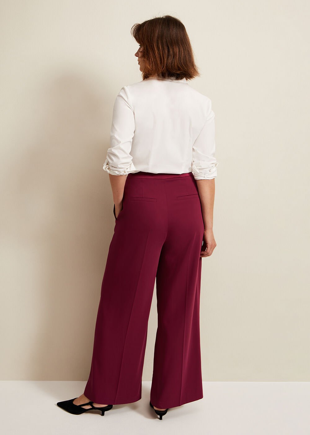Elandra Tux Trouser - Burgundy