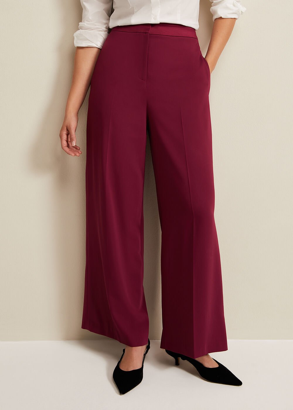 Elandra Tux Trouser - Burgundy