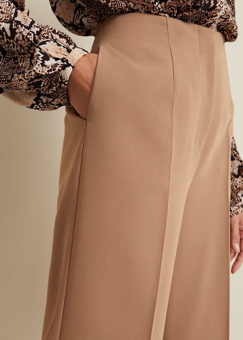 Aubrielle Wide Leg Culottes - Camel