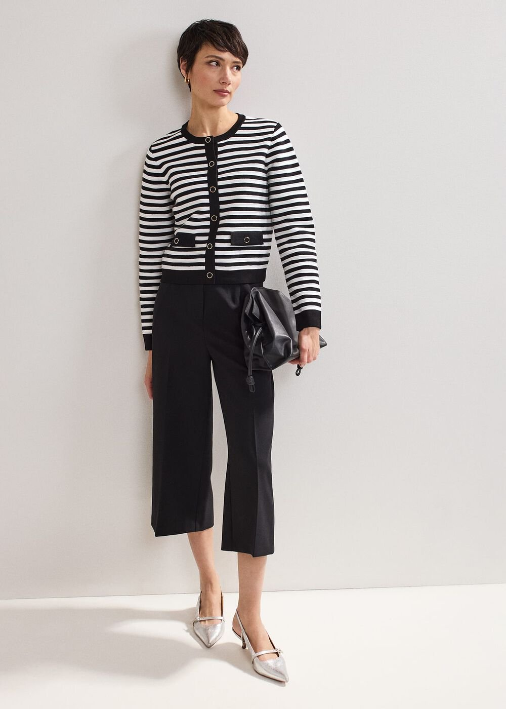 Aubrielle Wide Leg Culottes - Black