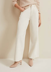 Lorelei Ecru Wide Leg Jean - Natural