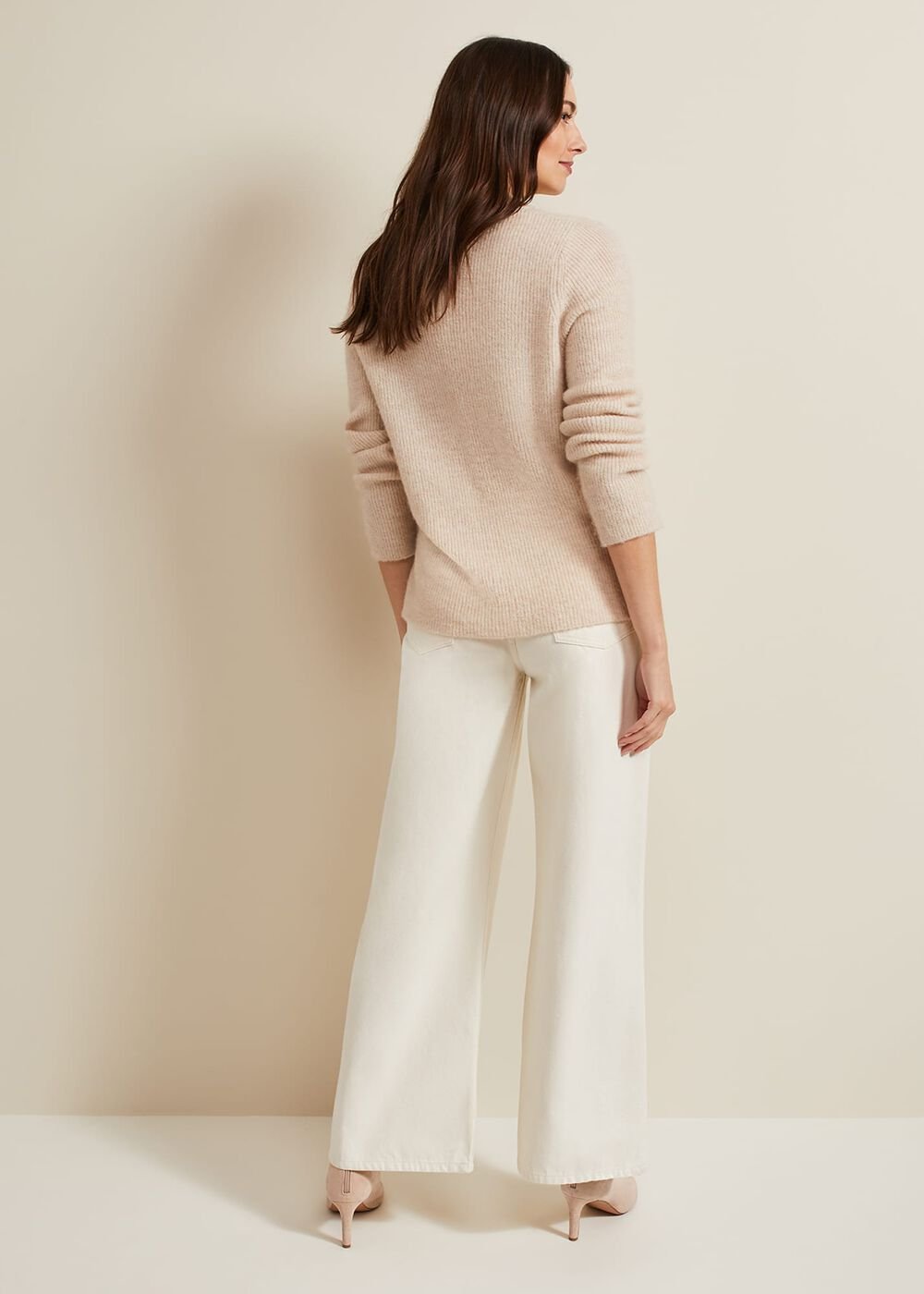 Lorelei Ecru Wide Leg Jean - Natural