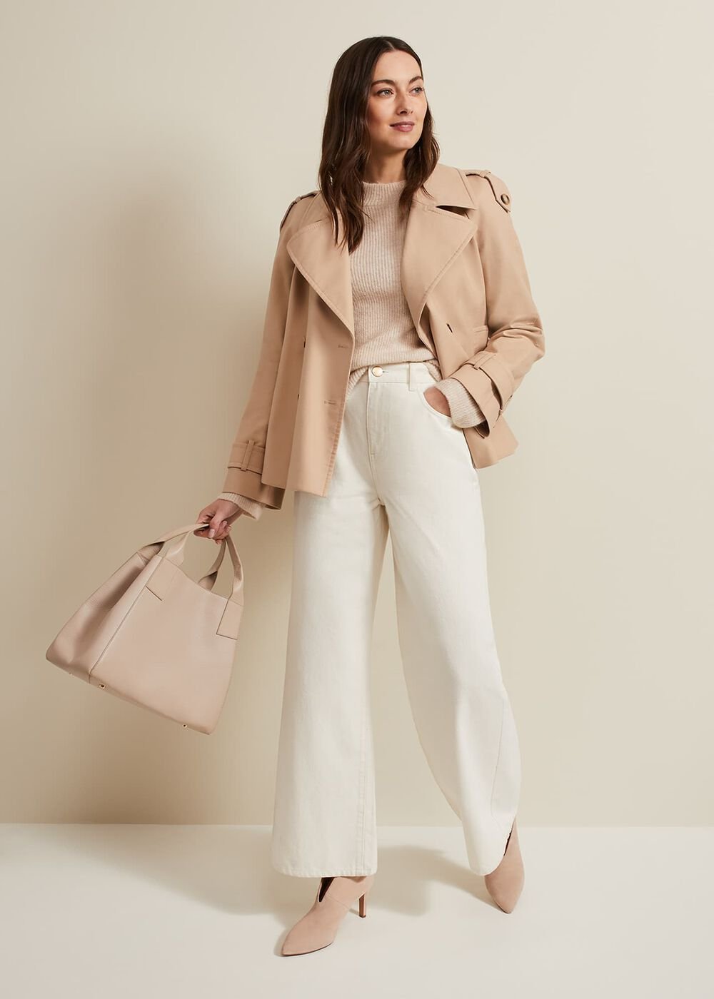 Lorelei Ecru Wide Leg Jean - Natural