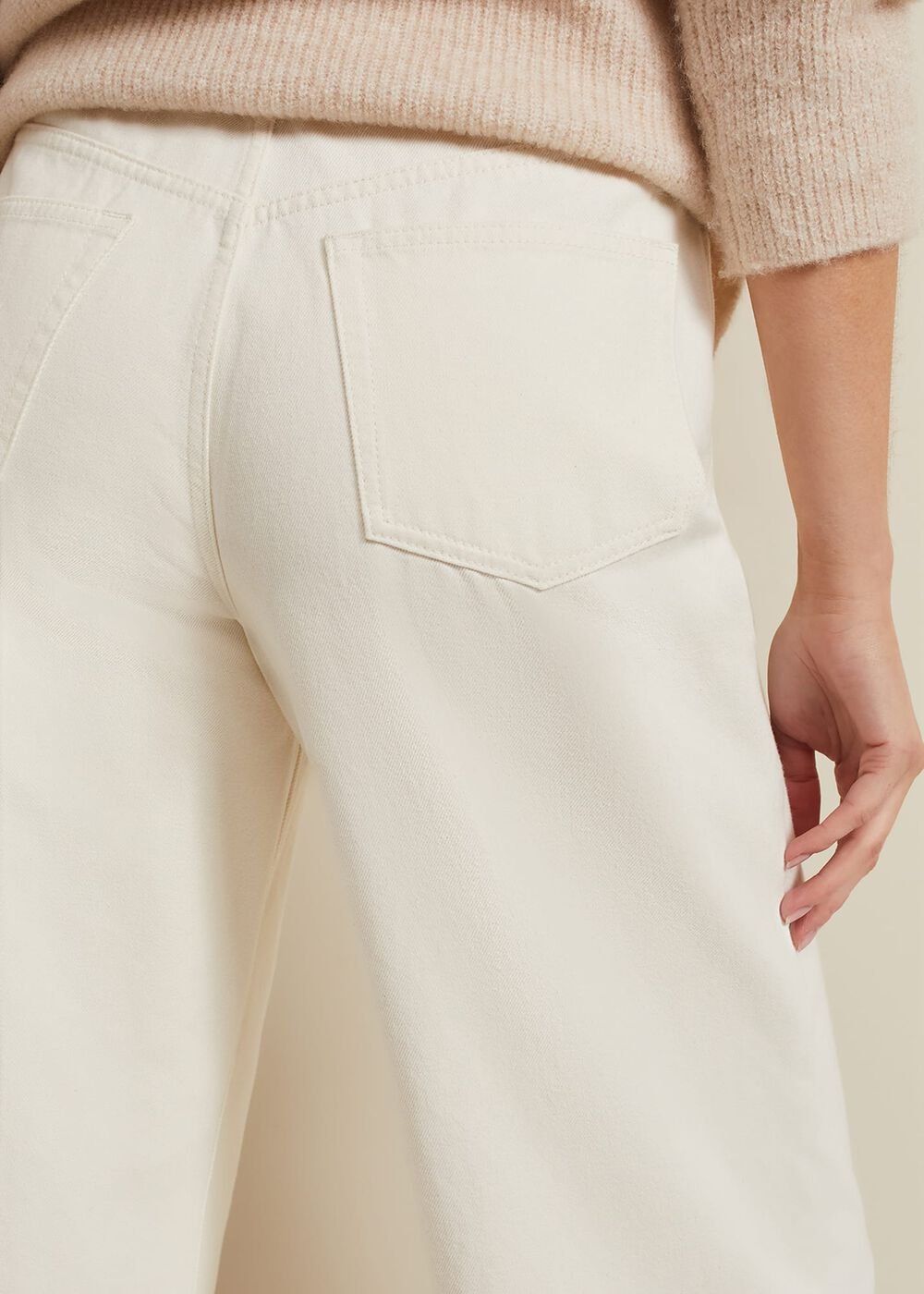 Lorelei Ecru Wide Leg Jean - Natural