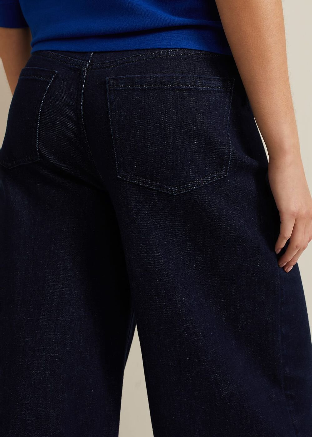 Leyla Dark Wash Denim Culotte - Dark Wash