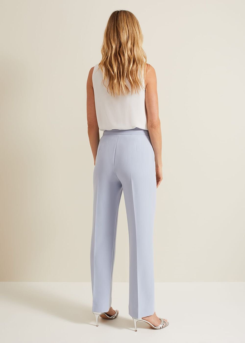 Alexis Pleat Waistband Suit Trouser - Blue