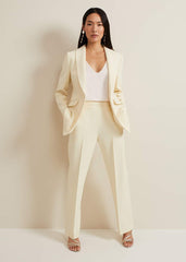 Alexis Pleat Waistband Suit Trouser - Yellow