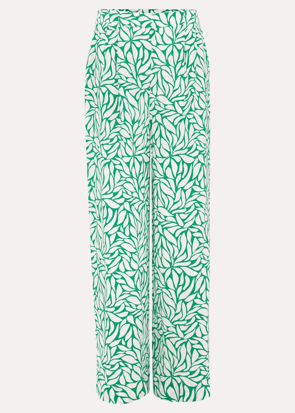 Nylah Printed Wide Leg Trousers - Green