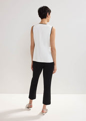 Miah Stretch Capri Trousers - Black