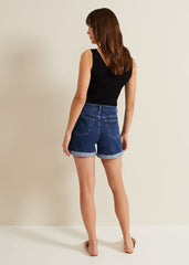 Denise Denim Shorts - Mid Wash Blue
