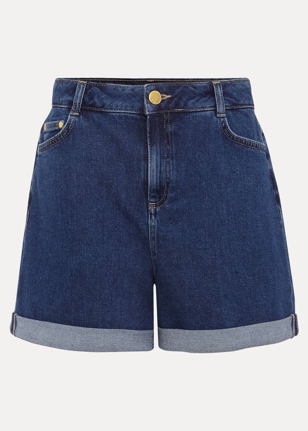 Denise Denim Shorts - Mid Wash Blue