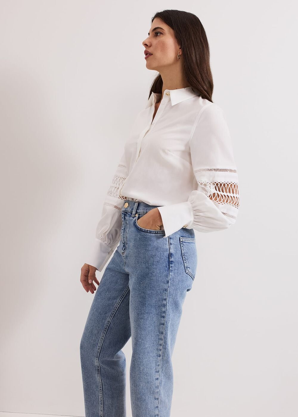Lexi Mid Wash Crop Straight Jean - Mid Wash