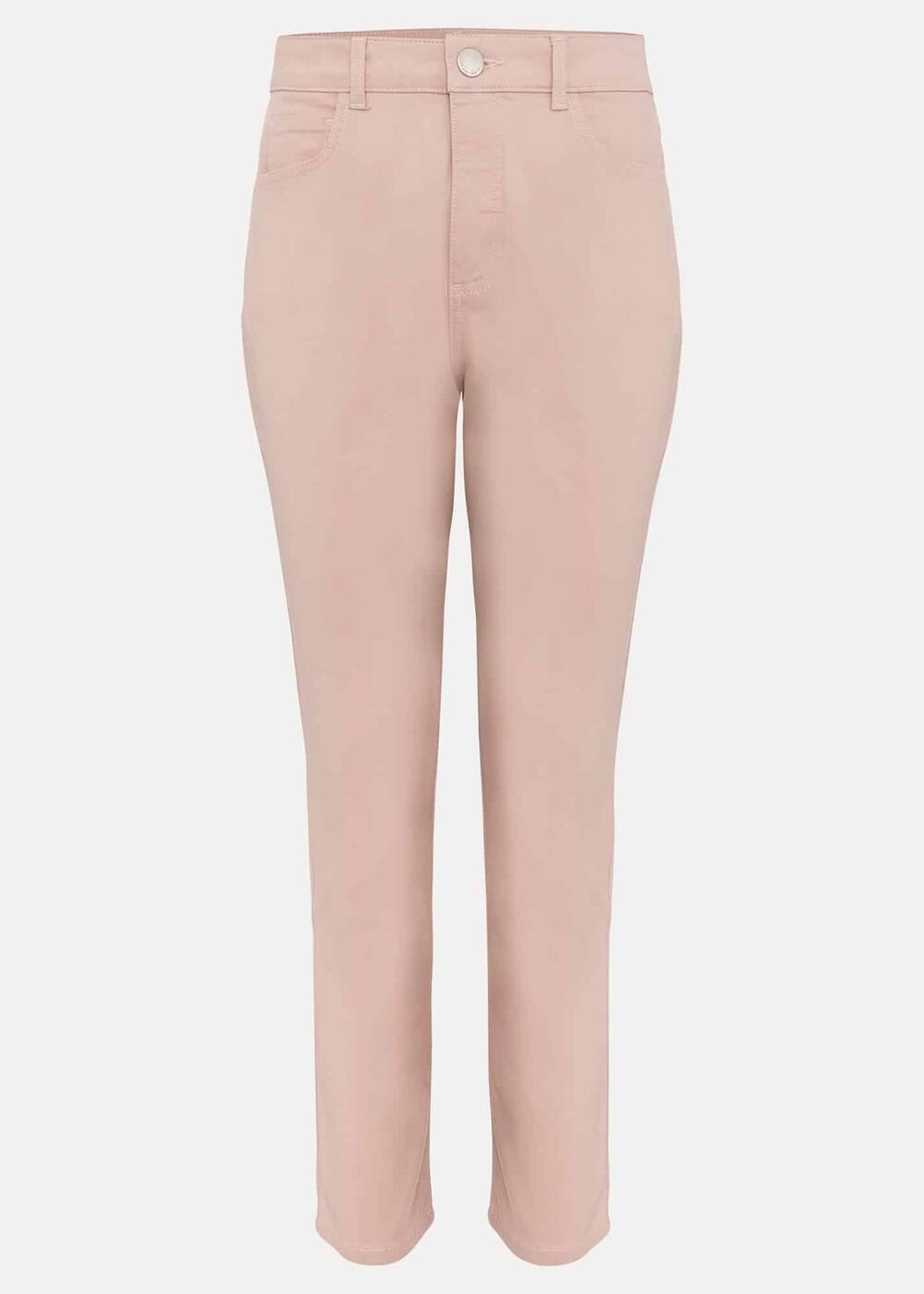 Lindsey Cropped Straight Leg Jeans - Pink
