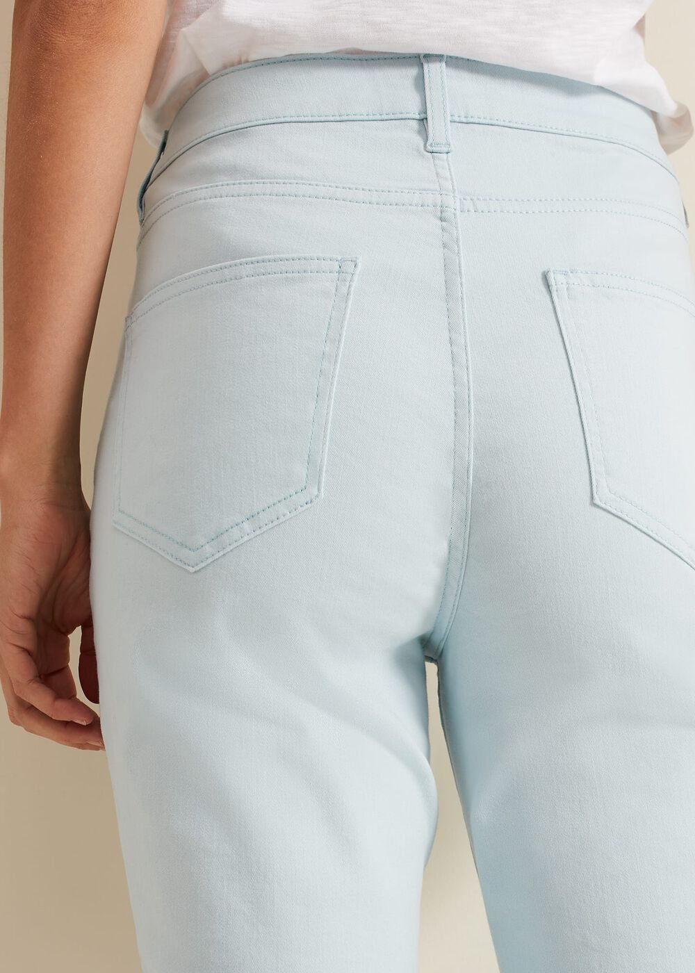 Lindsey Cropped Straight Leg Jeans - Blue