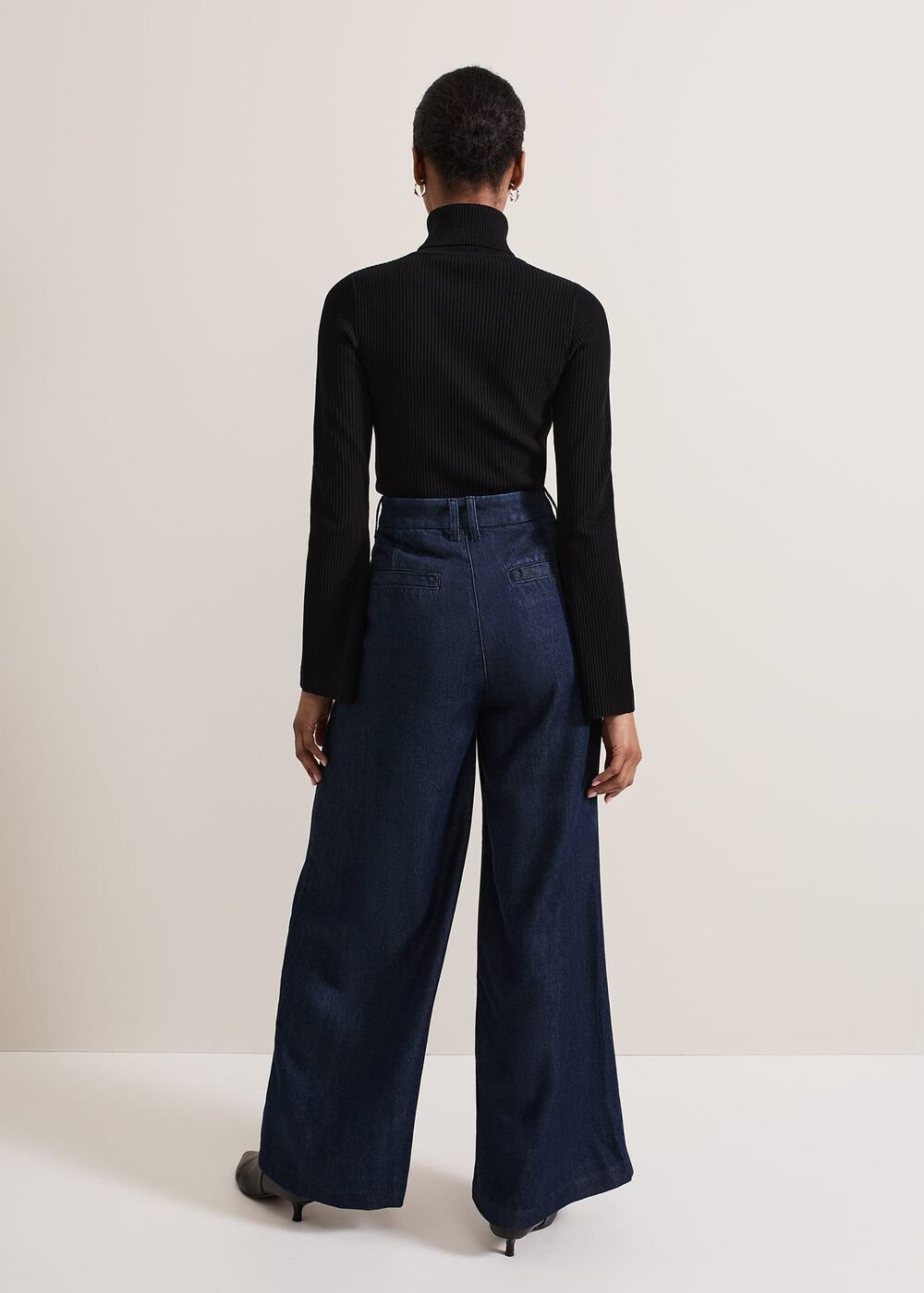 Cerys Denim Wide Leg Jean - Dark Wash