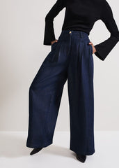 Cerys Denim Wide Leg Jean - Dark Wash