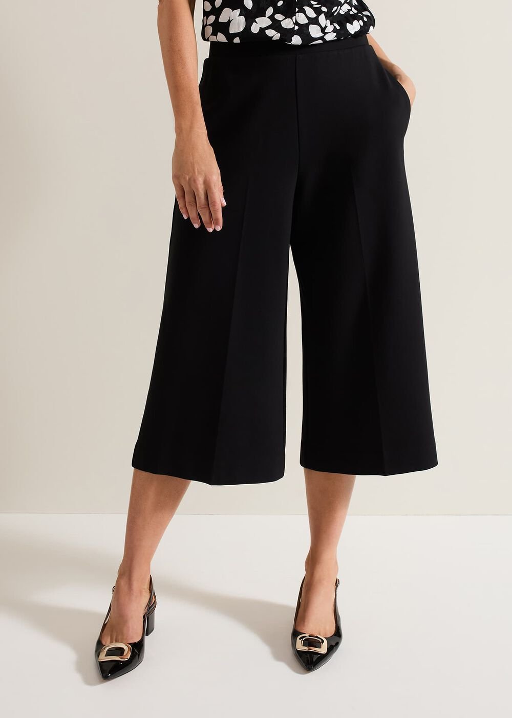 Lori Black Ponte Culottes - Black