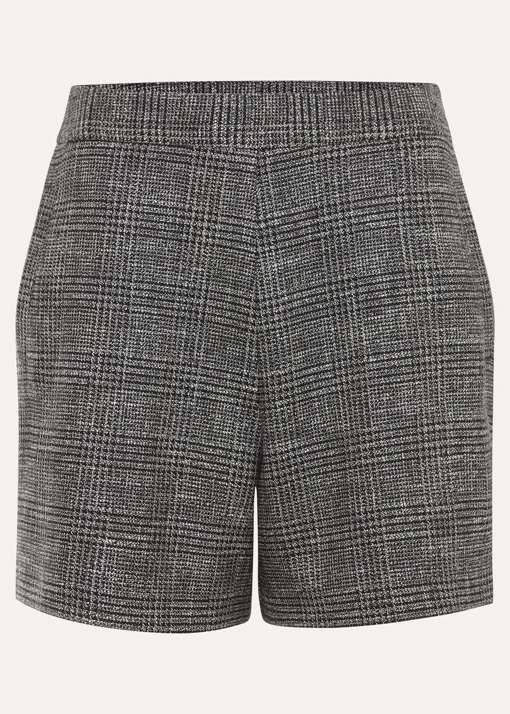 Evie Check Shorts - Grey