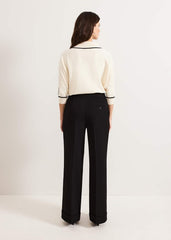 Trixie Turn Up Hem Trouser - Black