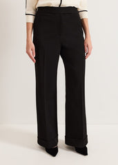 Trixie Turn Up Hem Trouser - Black