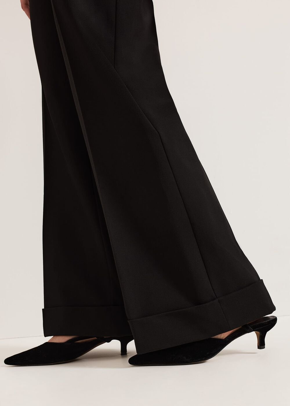 Trixie Turn Up Hem Trouser - Black