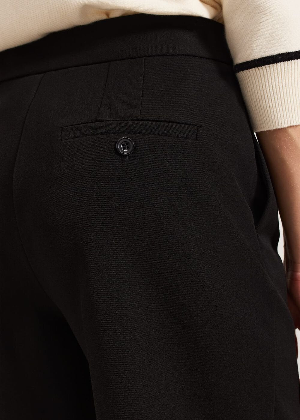 Trixie Turn Up Hem Trouser - Black