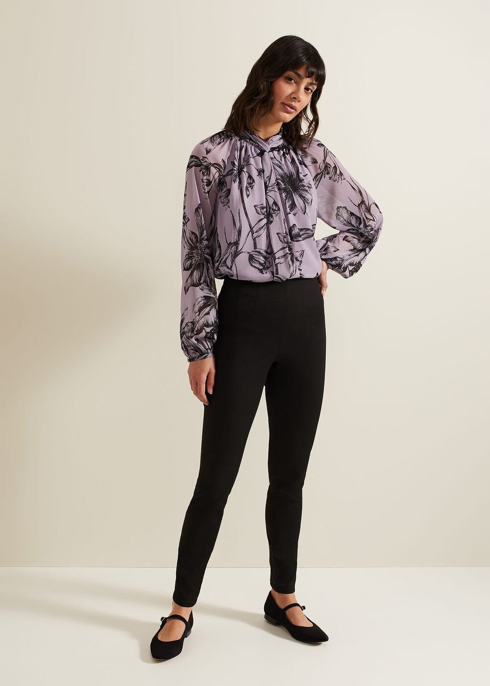 Amina Skinny Trousers - Black