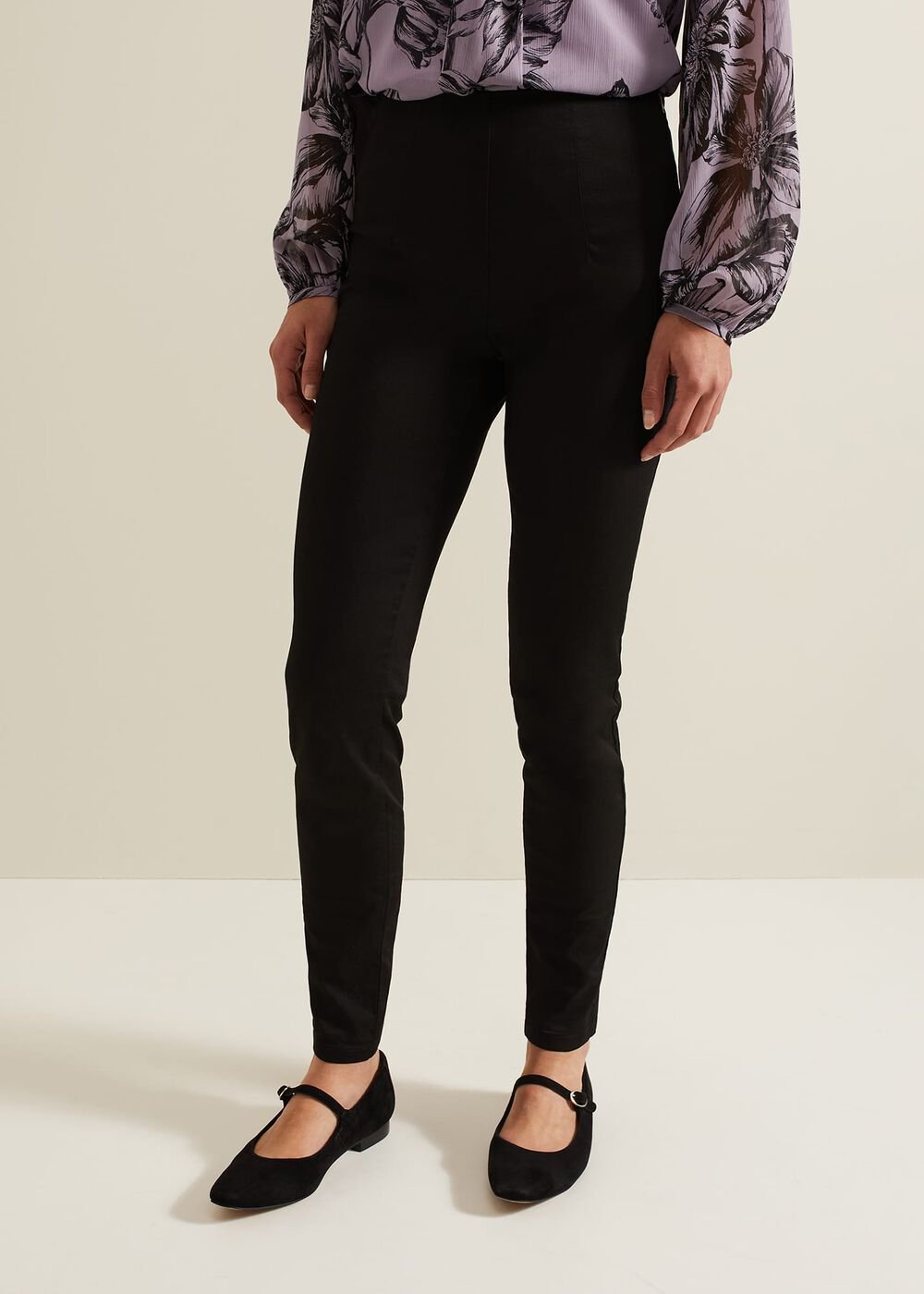 Amina Skinny Trousers - Black