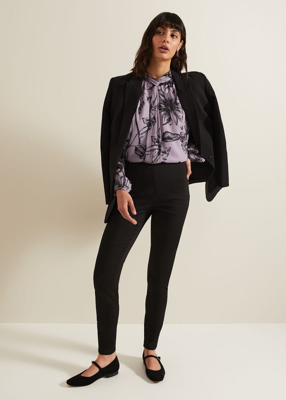 Amina Skinny Trousers - Black
