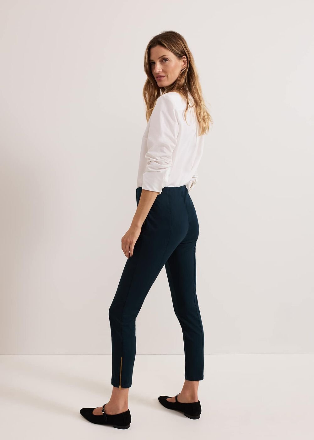 Amina Skinny Trousers - Dark Green