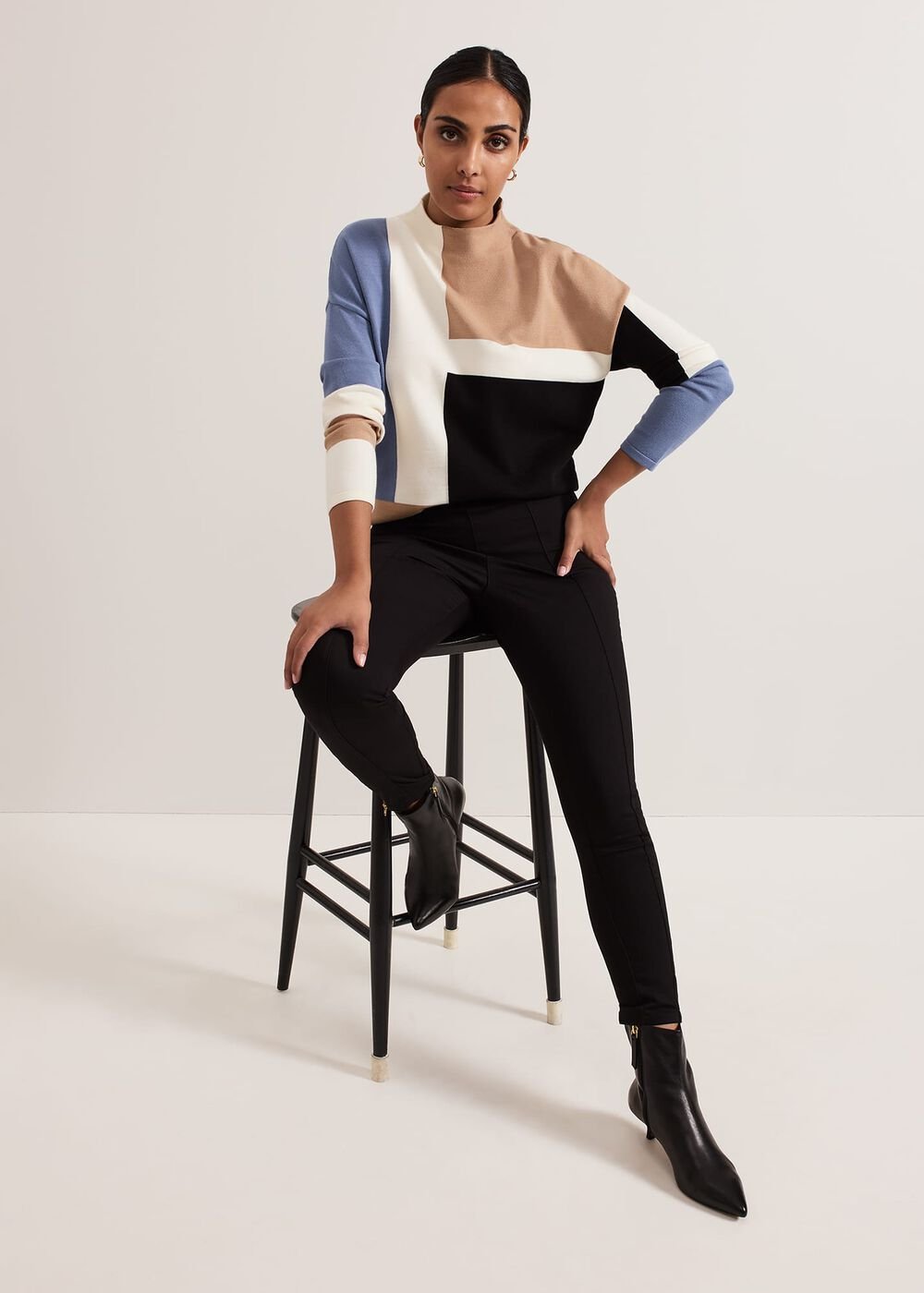 Petite Amina Skinny Trouser - Black