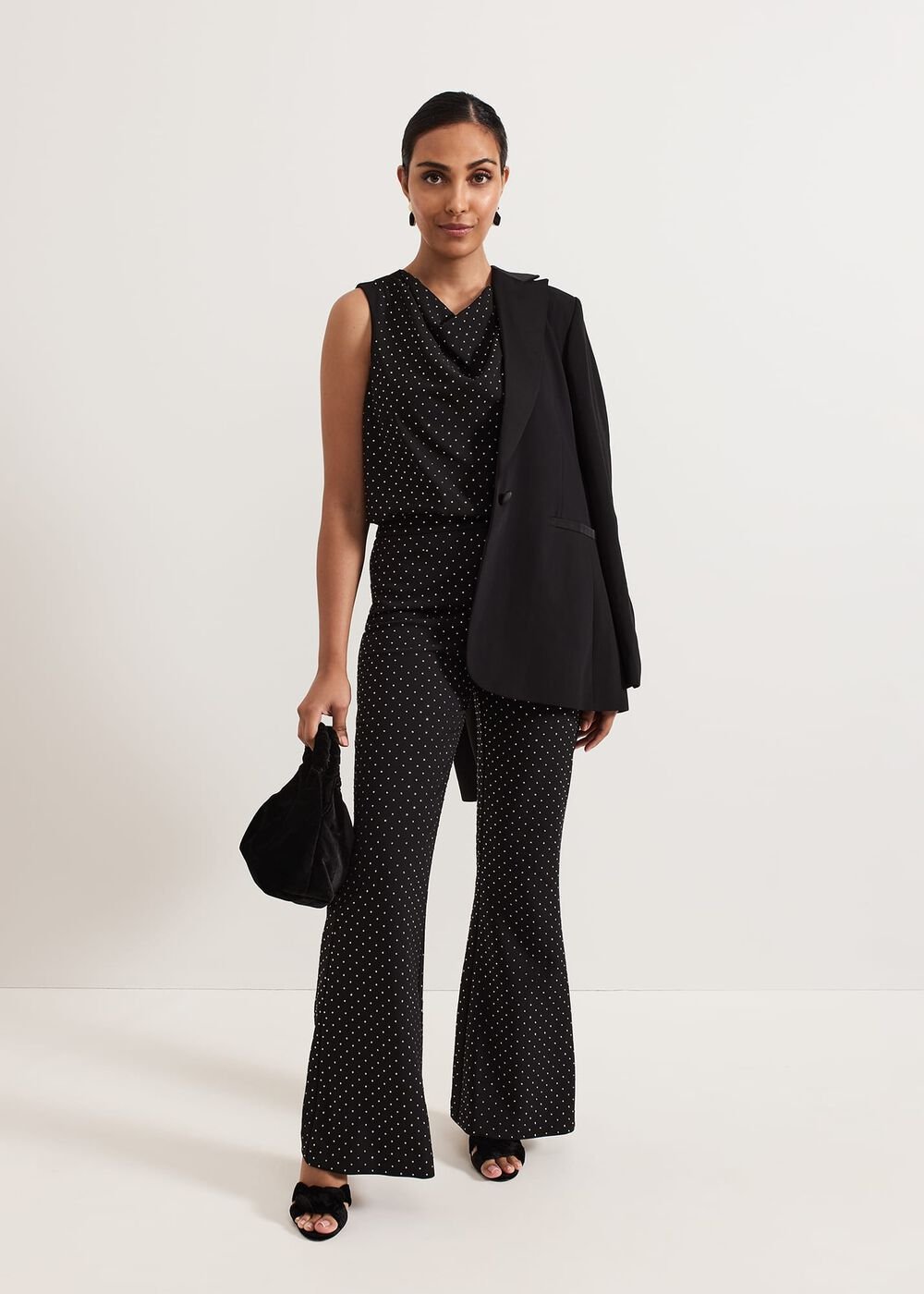 Samantha Petite Hotfix Trouser - Black