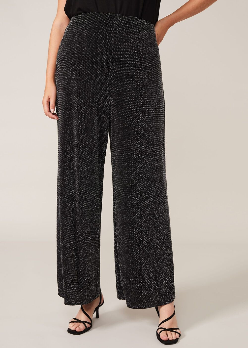 Corinne Sparkle Trousers - Gunmetal
