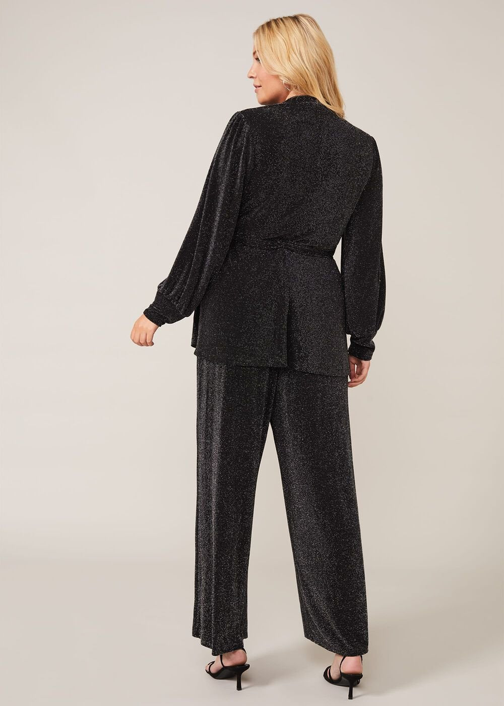 Corinne Sparkle Trousers - Gunmetal