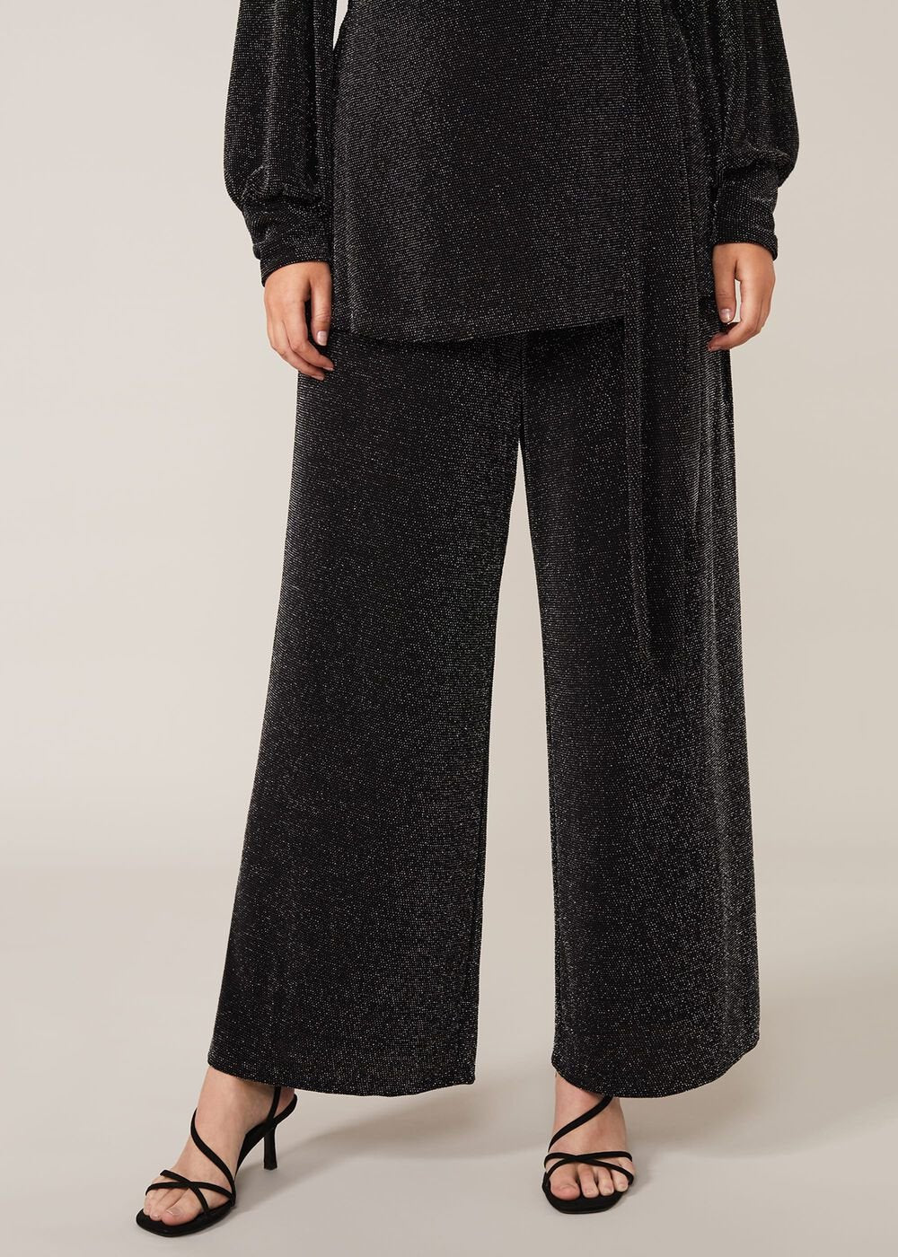 Corinne Sparkle Trousers - Gunmetal