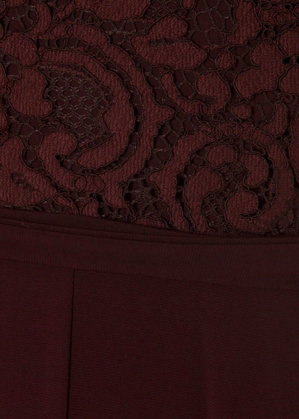 Vicki Lace Bodice Jumpsuit - Port