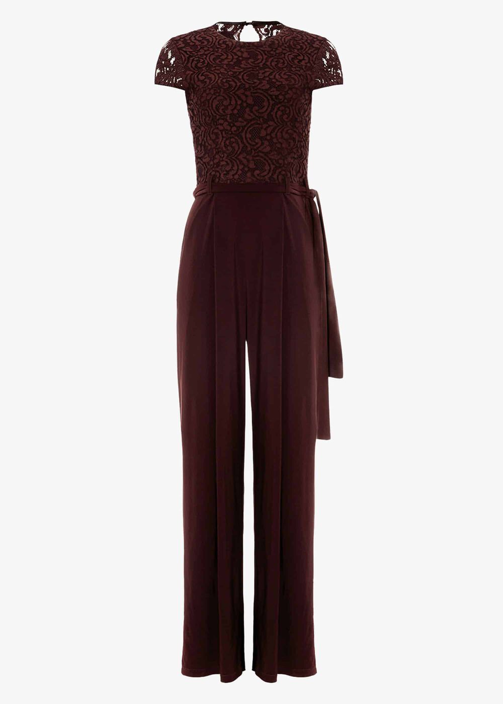 Vicki Lace Bodice Jumpsuit - Port