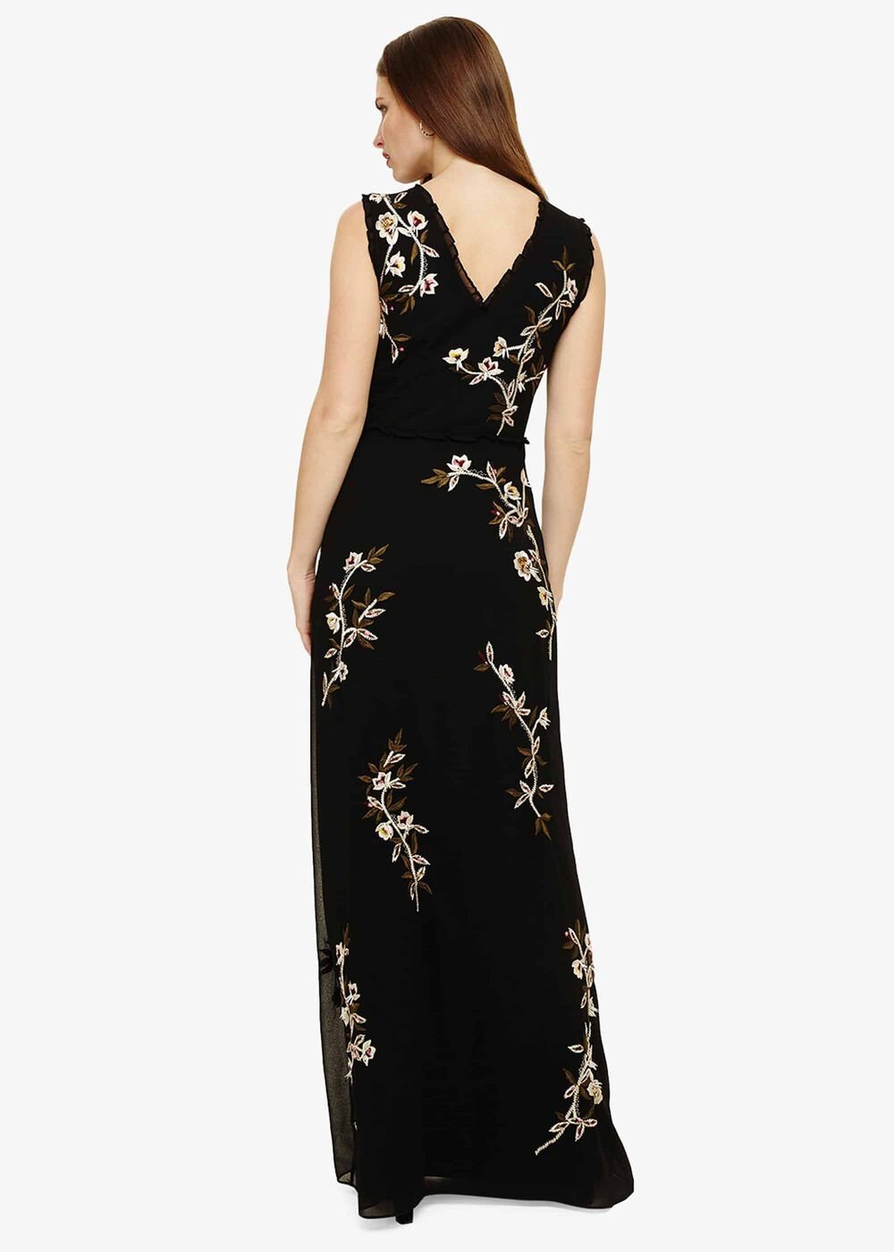 Abigail Floral Maxi Dress - Black