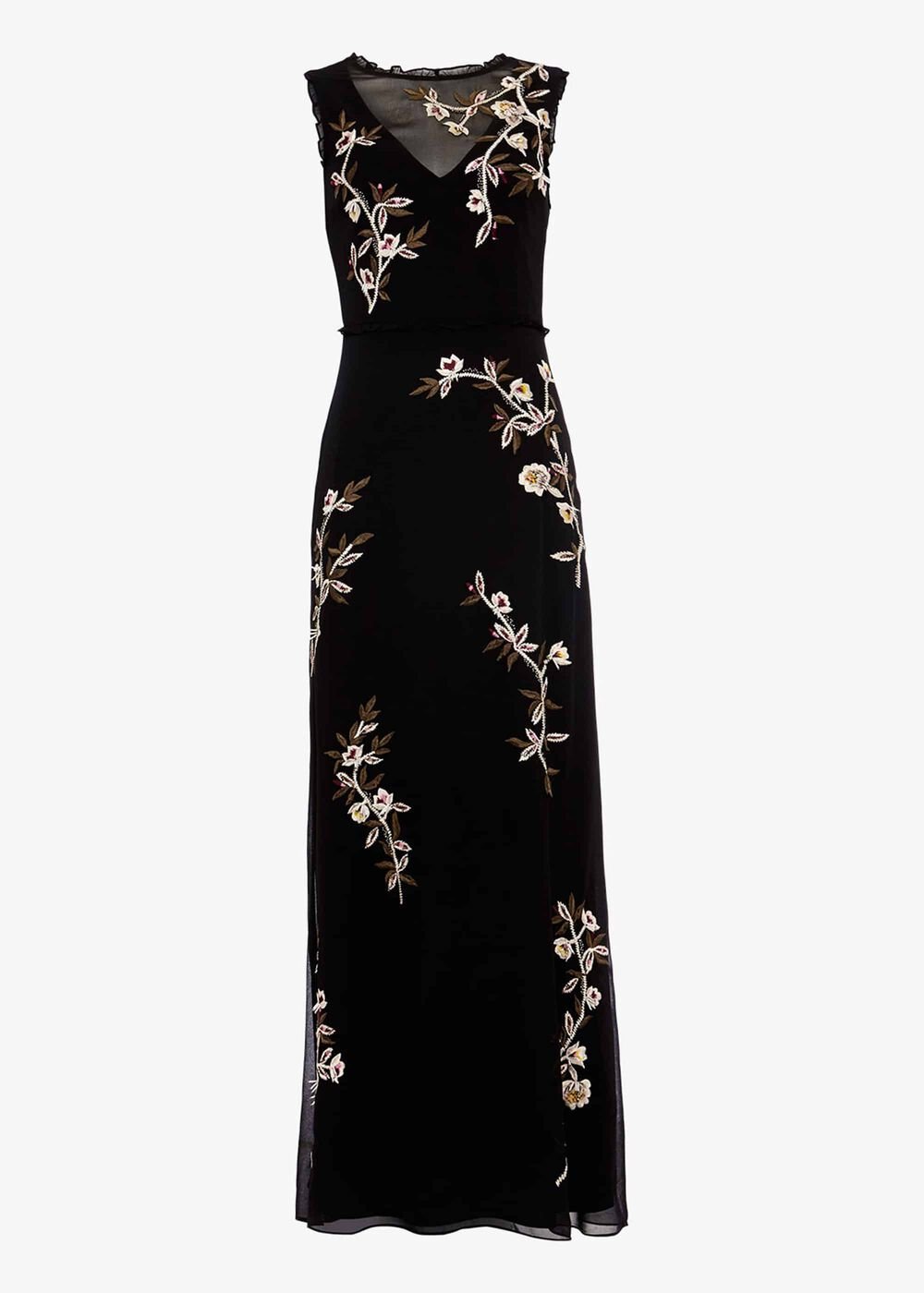 Abigail Floral Maxi Dress - Black