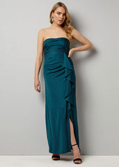 Nina Frill Maxi Dress - Teal