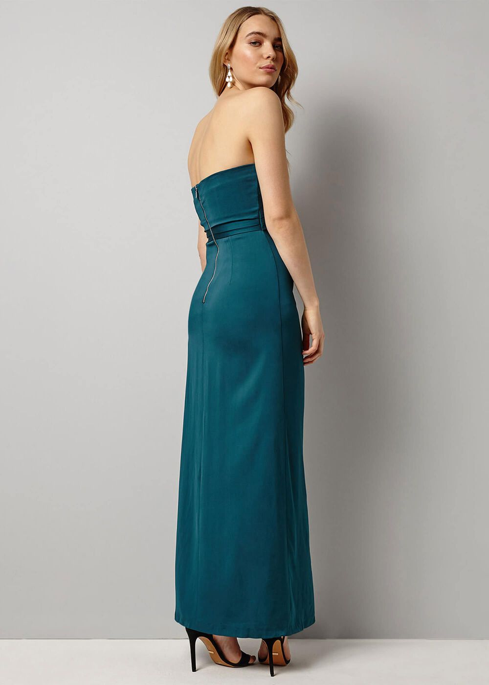 Nina Frill Maxi Dress - Teal