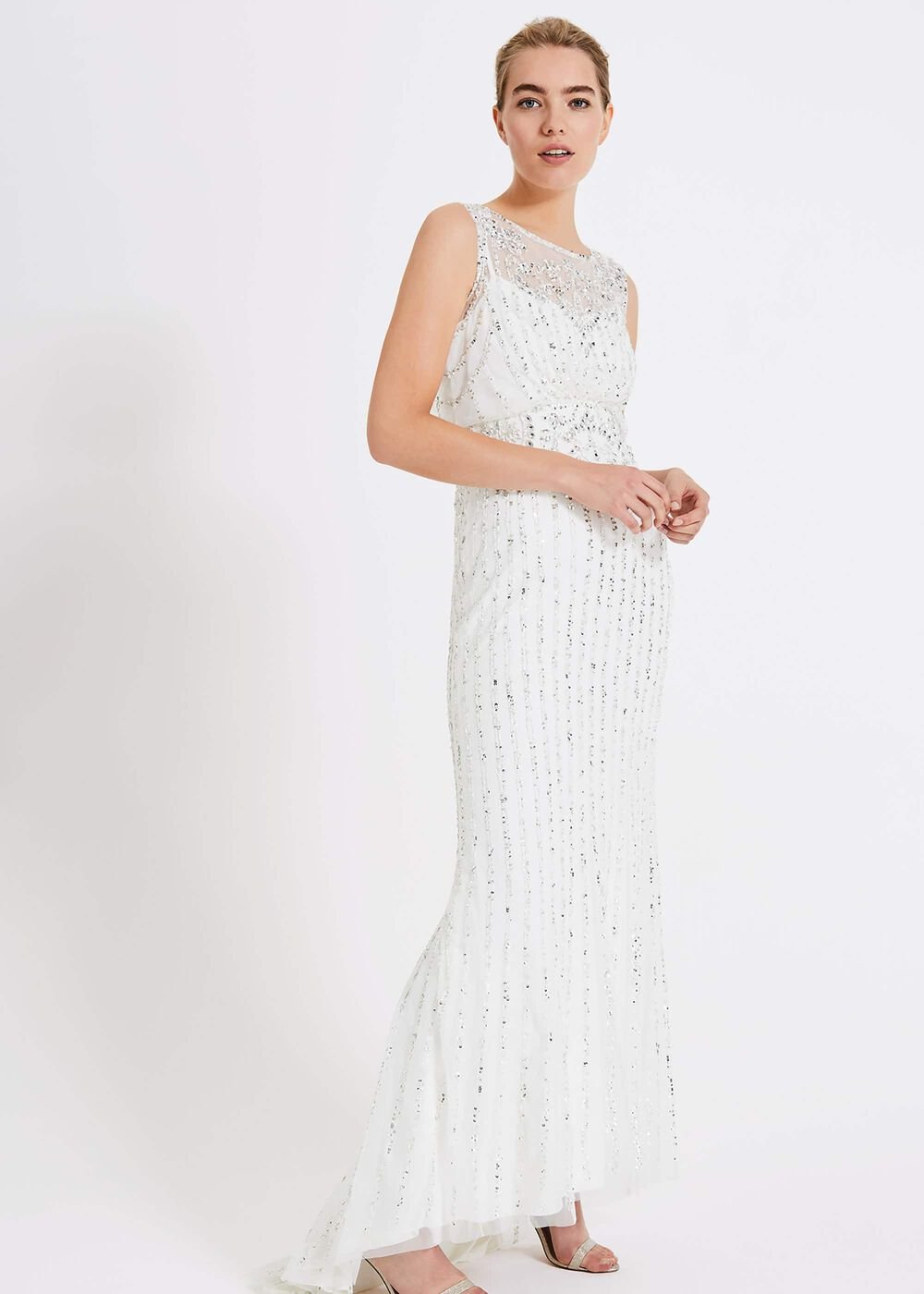 Milly Beaded Wedding Dress - Snow
