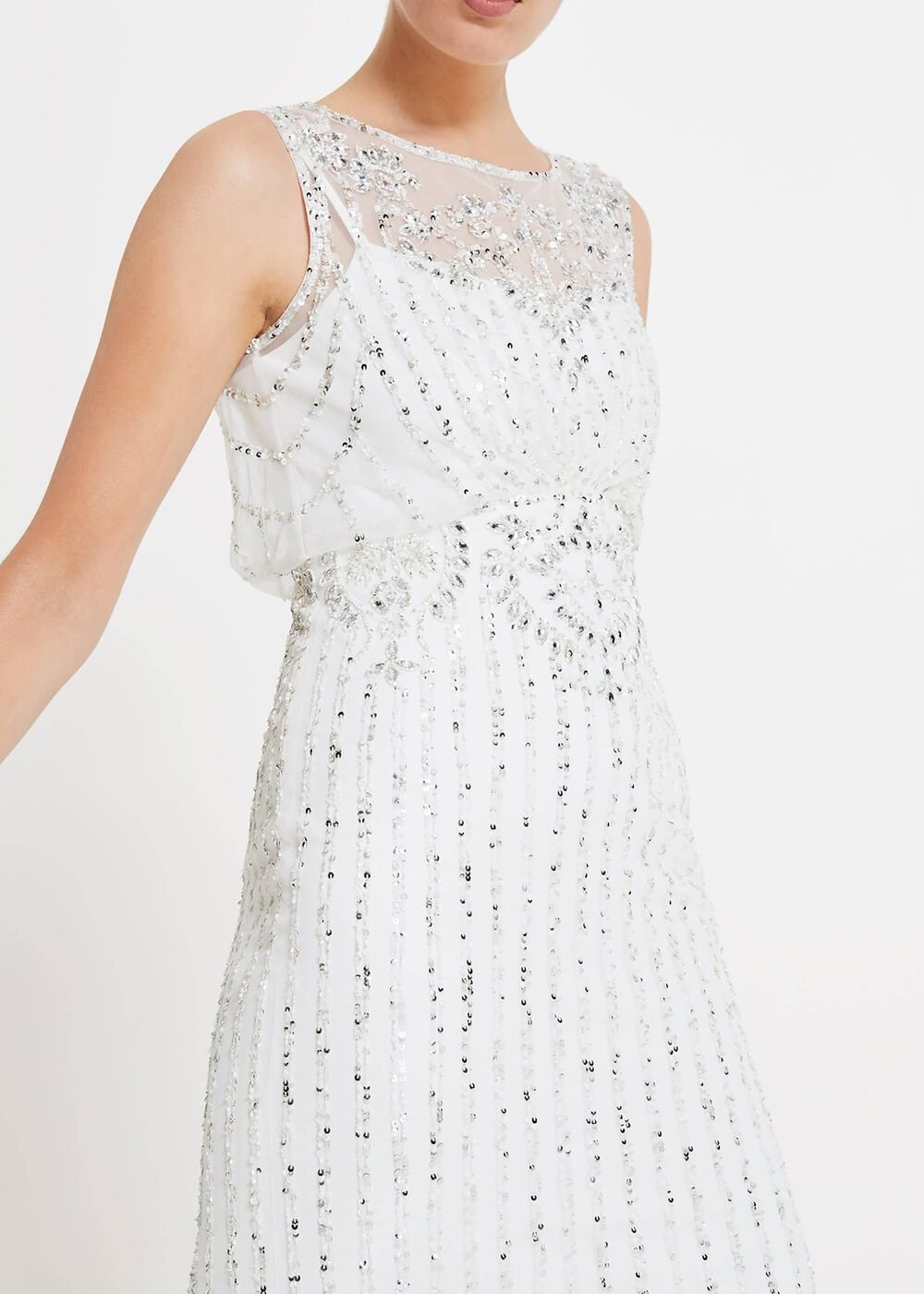 Milly Beaded Wedding Dress - Snow