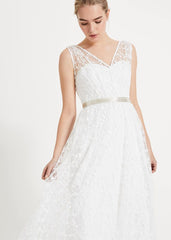 Amalia Embroidered Wedding Dress - Ivory